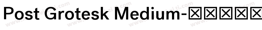 Post Grotesk Medium字体转换